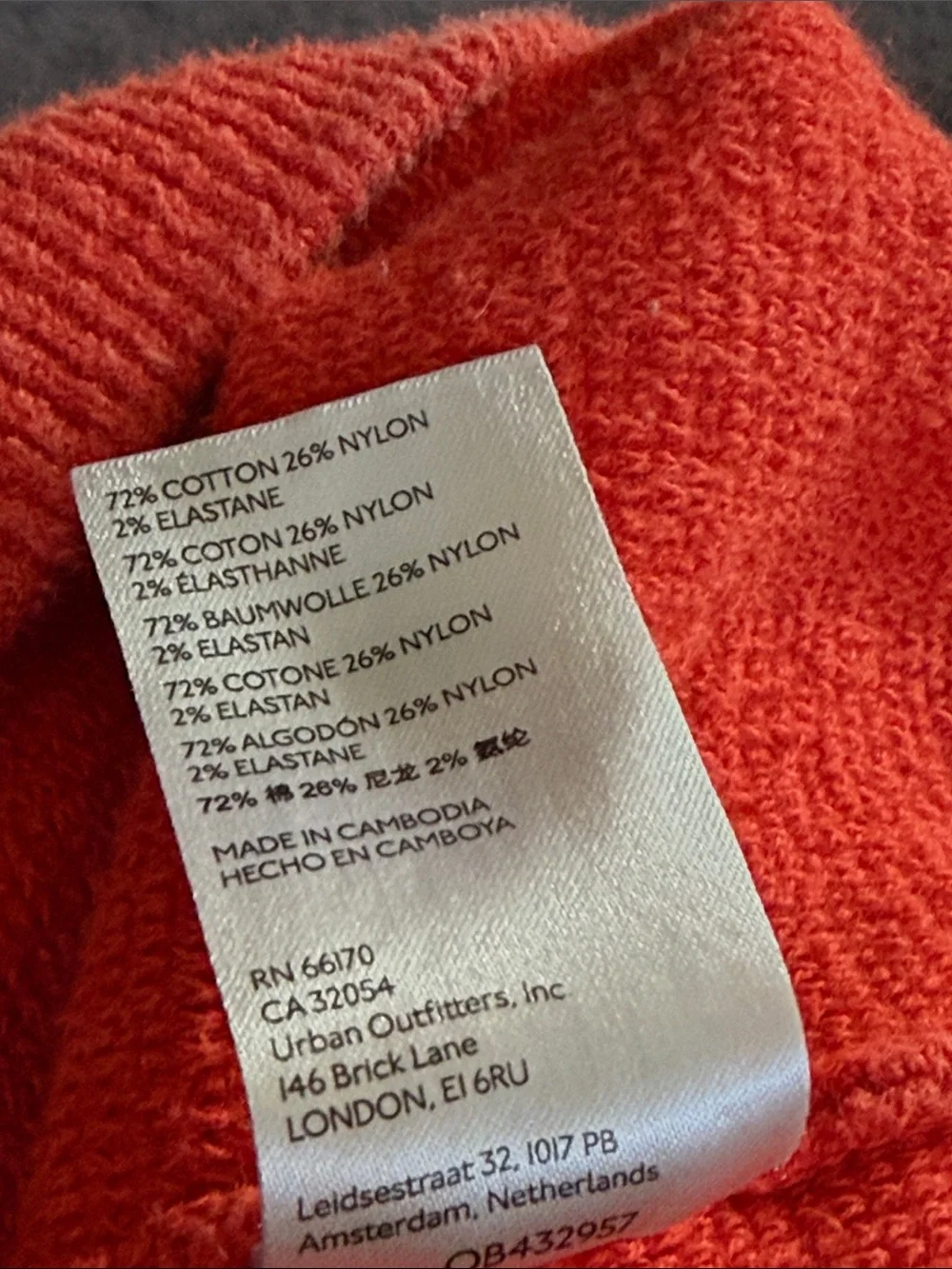 Free People Ottoman Slouchy Tunic Sweater Orange Small